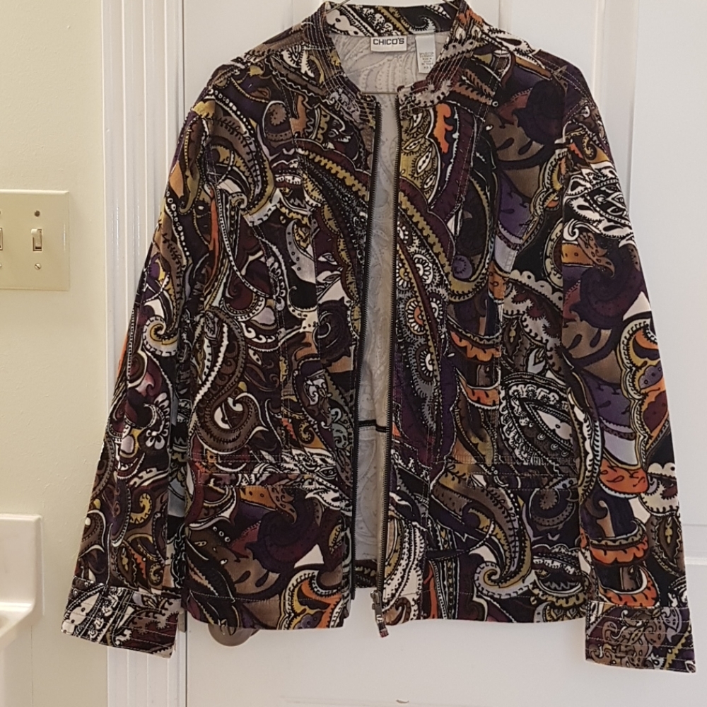 Chico's zip jacket size 3